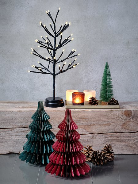 Albero con luci NORDRE H45 cm con 48 LED e timer