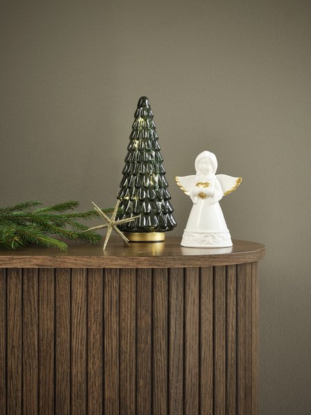 Juletræ MODGUNN glas H26cm m/timer