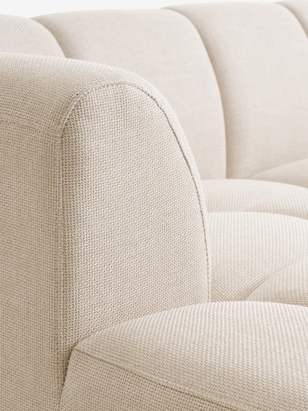 Canapé ALLESE avec méridienne gauche tissu beige