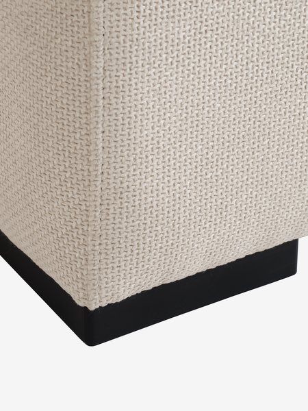 Canapé ALLESE méridienne gauche tissu beige