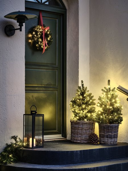 Christmas wreath outdoor FENRIS D40cm w/LED and timer