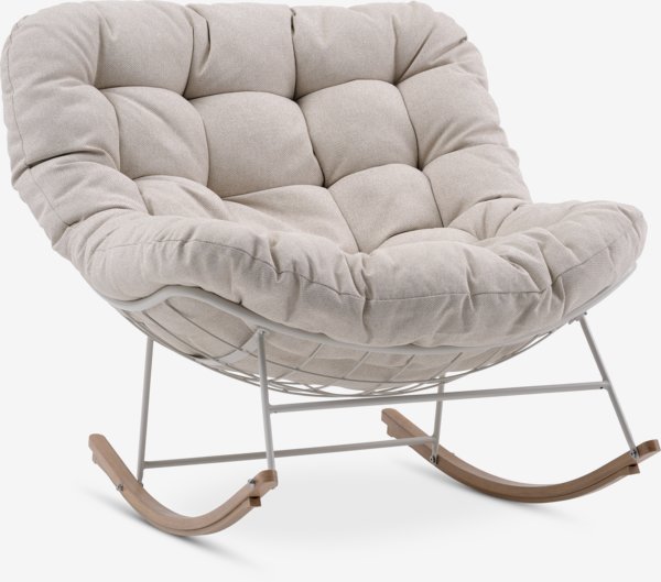 Fauteuil à bascule JUNGLEDAL beige