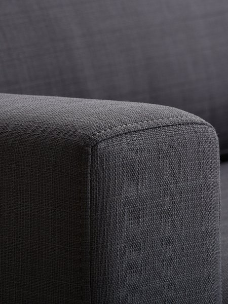 Sofa EGENSE 3 seater dark grey fabric