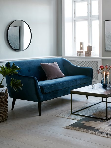 Sofa EGEDAL 2.5-pers. mørkeblå velour
