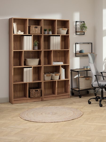 Libreria MOSBJERG 10 ripiani color rovere