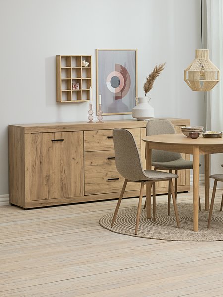 Dining chair BISTRUP sand/oak