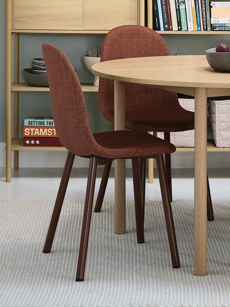 Dining chair EJSTRUP terracotta fabric