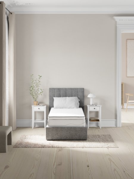Surmatelas 90x200cm HOPEN gris DREAMZONE