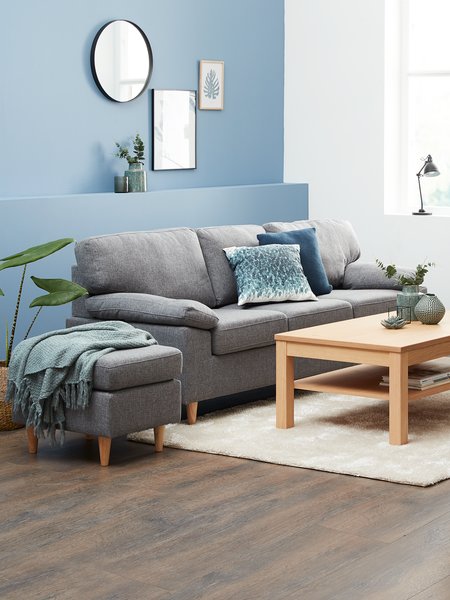 Sofa GEDVED 3-Sitzer grau