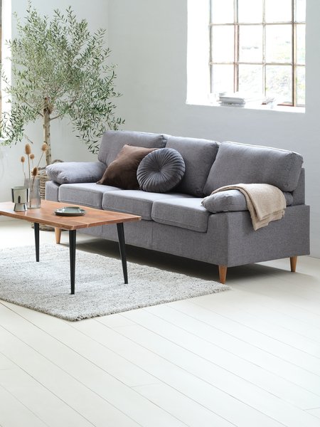 Sofa GEDVED 3-Sitzer grau