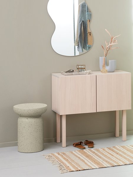 End table LYDUM D34 grey/beige fibre cement