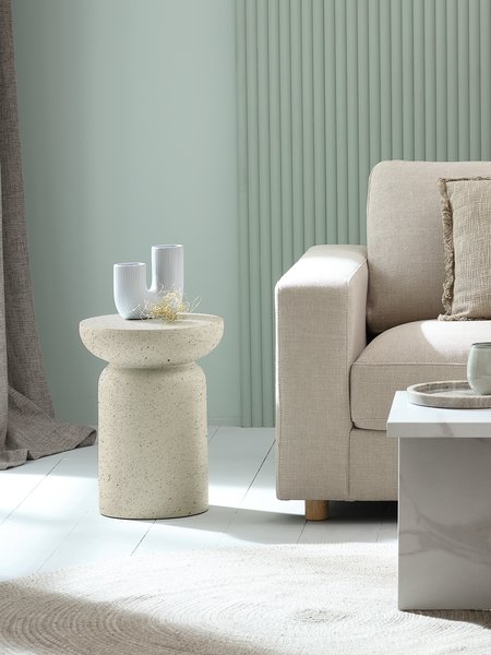 End table LYDUM D34 grey/beige fibre cement