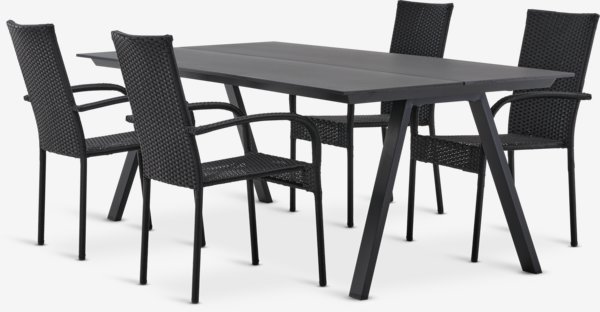 FAUSING L220 black+4 GUDHJEM black