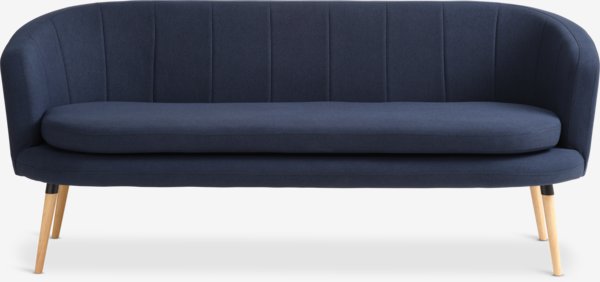 Divano GISTRUP 3 posti tessuto blu scuro