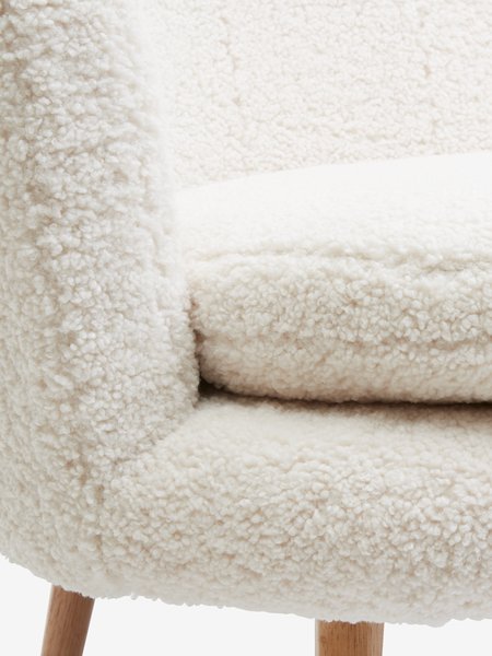 Soffa GISTRUP 2-sits offwhite teddy