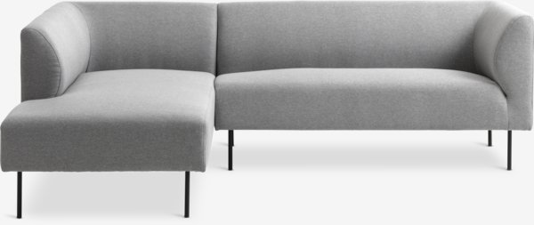 Sofa KARE Chaiselongue links hellgrau