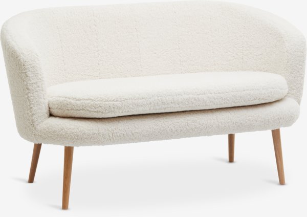 Soffa GISTRUP 2-sits offwhite teddy