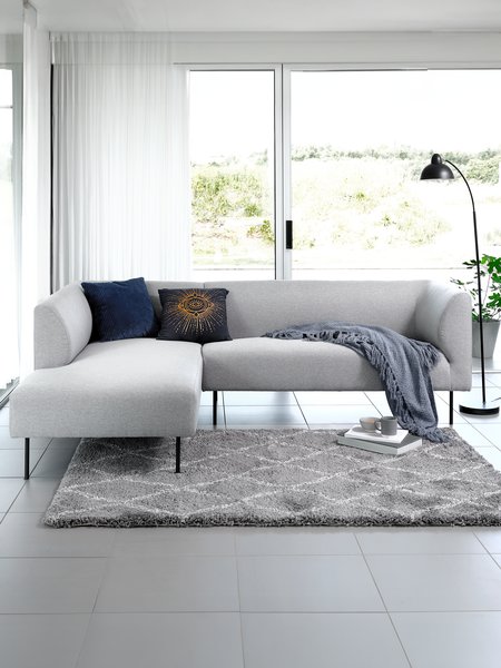 Divano KARE chaise longue a sinistra grigio chiaro