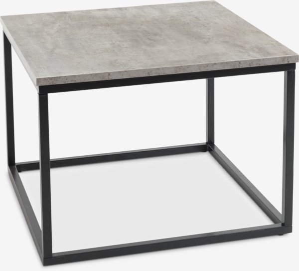 Hjørnebord DOKKEDAL 60x60 betongfarget