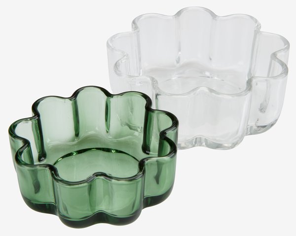 Boîte de rangement SKOGSBY Ø7/Ø9 cm vert 2 pièces