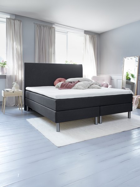 Kontinentalsäng 180x210cm VIERSLA GC20 grå-40