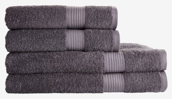 Asciugamano ospite KARLSTAD 30x50 cm grigio scuro