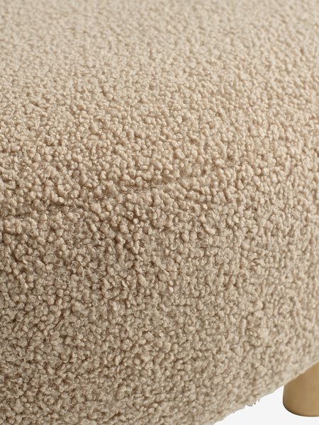 Pouffe RAMSDAL D70 beige teddy/oak colour