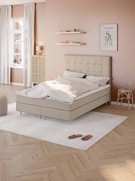 Boxspring 140x200 NEVLA GC5 zand-91 DREAMZONE