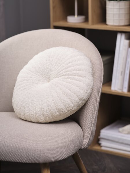 Cuscino KUGLEASK Ø40 cm bouclé bianco
