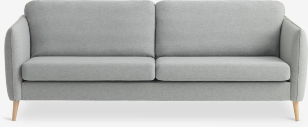 Soffa AARHUS 3-sits ljusgrått tyg