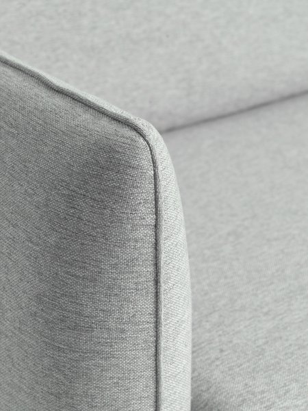 Soffa AARHUS 3-sits ljusgrått tyg