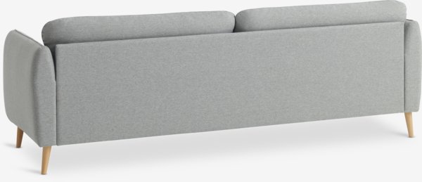 Soffa AARHUS 3-sits ljusgrått tyg