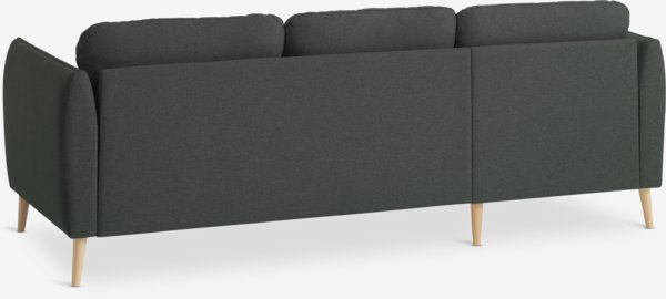 L koltuk AARHUS koyu gri kumaş