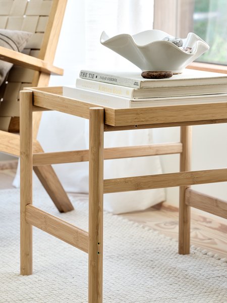 End table STIGE 46x50 cream/natural