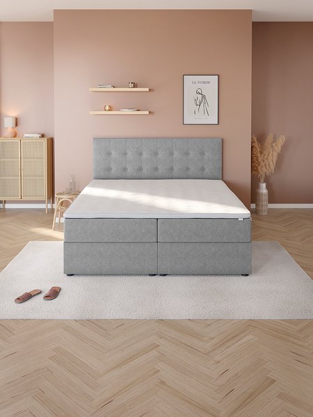 Boxspring 180x200 TYLDA OPBERGRUIMTE GC50 grijs-23