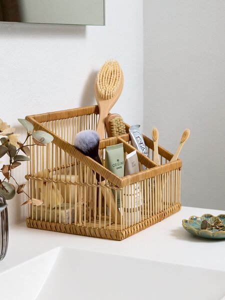 Organizer portatrucco HORNDAL 25x20 cm bambù