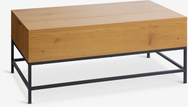 Coffee table AABENRAA L110 lift-top/storage oak colour