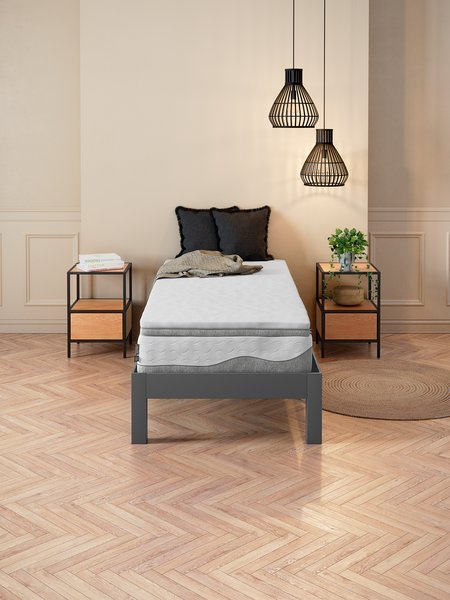 Surmatelas 90x200cm WELLPUR BOKSELVI Gris