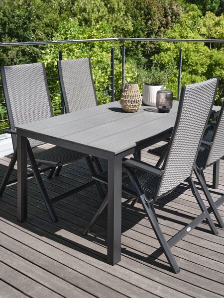 Table de jardin MARIELYST l90xL150 gris