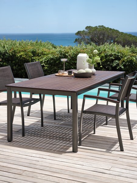 Table de jardin YTTRUP l100xL210/300 bois dur