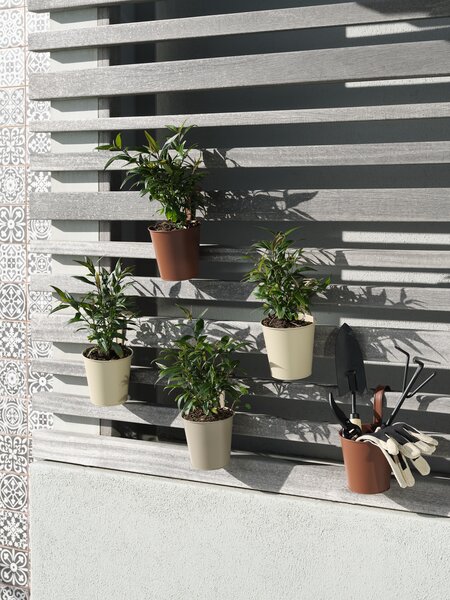 Jardinière de balcon BILLE Ø12xH19 assorti