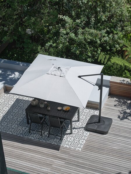 Hanging parasol BUBERG W300xL300 light grey