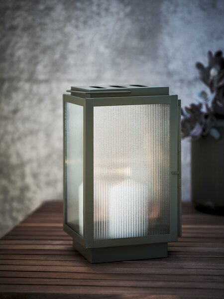 Farol BRUMBASSE A15xL16xA28cm verde oliva