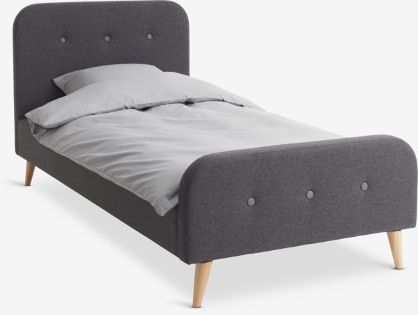 Bedframe KONGSBERG 90x200 grijze stof