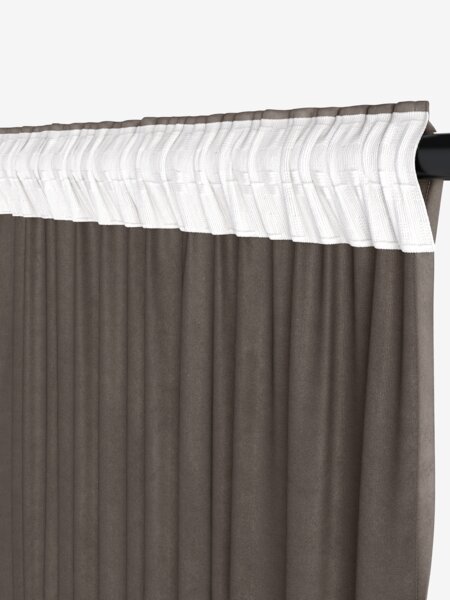 Gardin AUSTRA 1x140x300 sammet brun