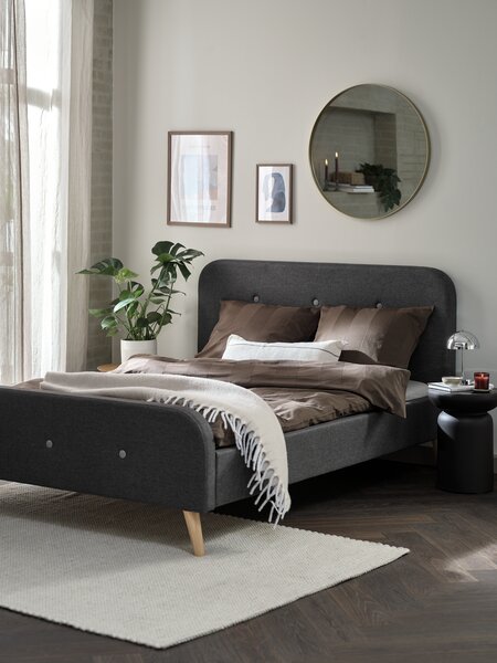 Bettgestell KONGSBERG 140x200 grau