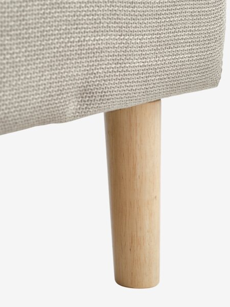 Cadre de lit KONGSBERG 140x190 tissu beige
