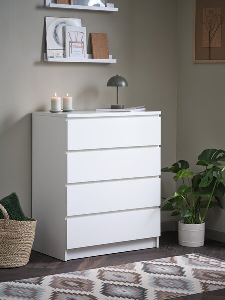 Komoda LIMFJORDEN 4 ladice bijela