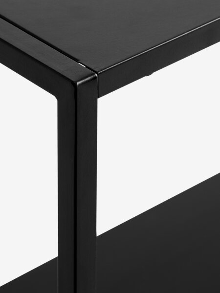 Konzolna mizica VIRUM 26x80 s polico črna