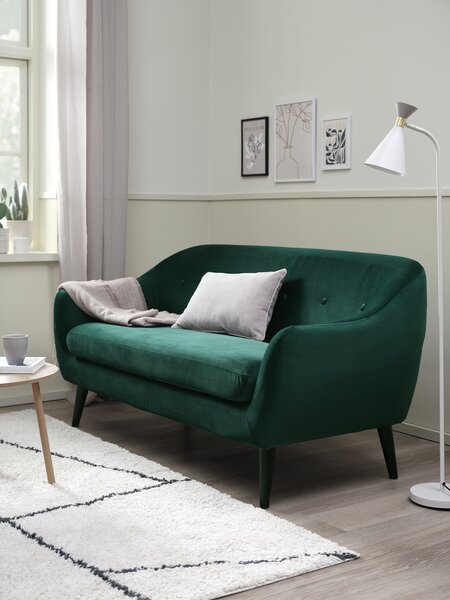 Canapé EGEDAL 2,5 places velours vert
